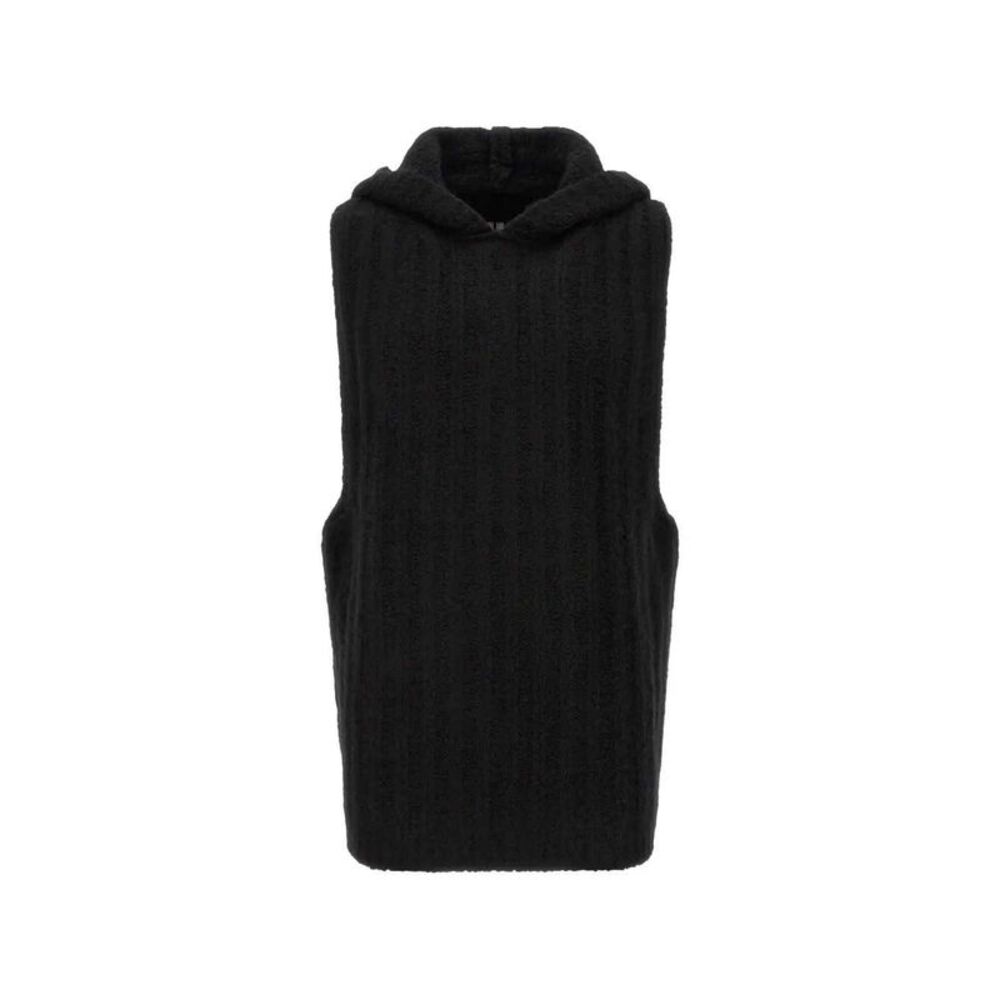 Rick Owens Men Ribbed Hooded Tank Top
